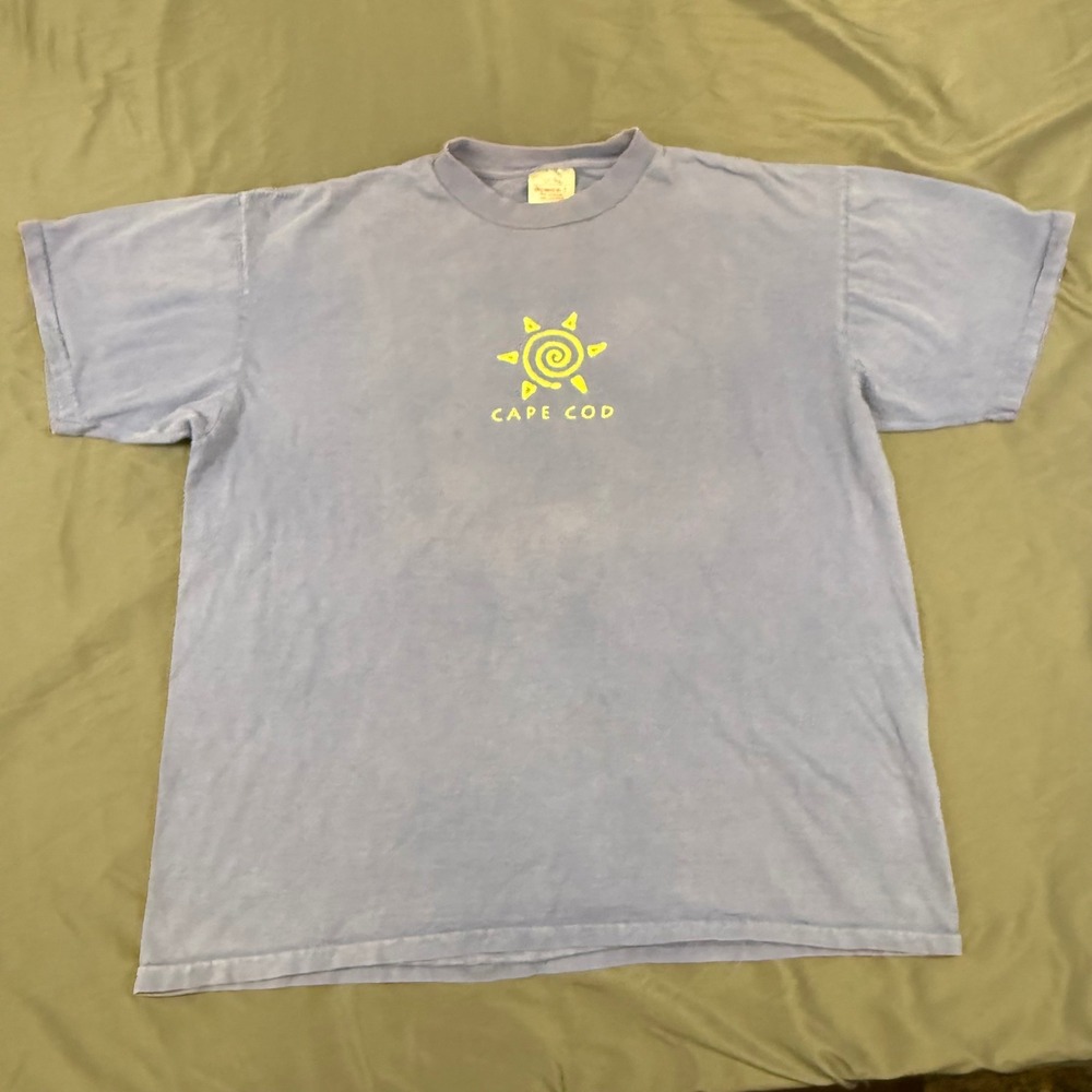 Vintage Oneita Power-T Cape Cod Blue/Purple T-Shirt Mens XL Made in USA